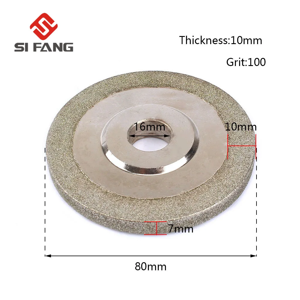 3/4/5/6 дюймов Гальванизированный плоский алмазный шлифовальный круг для металлического размалывания производство Китай алмазный диск для заточки Аксессуары 100/150/180 - Наружный диаметр: 78x16x10x7