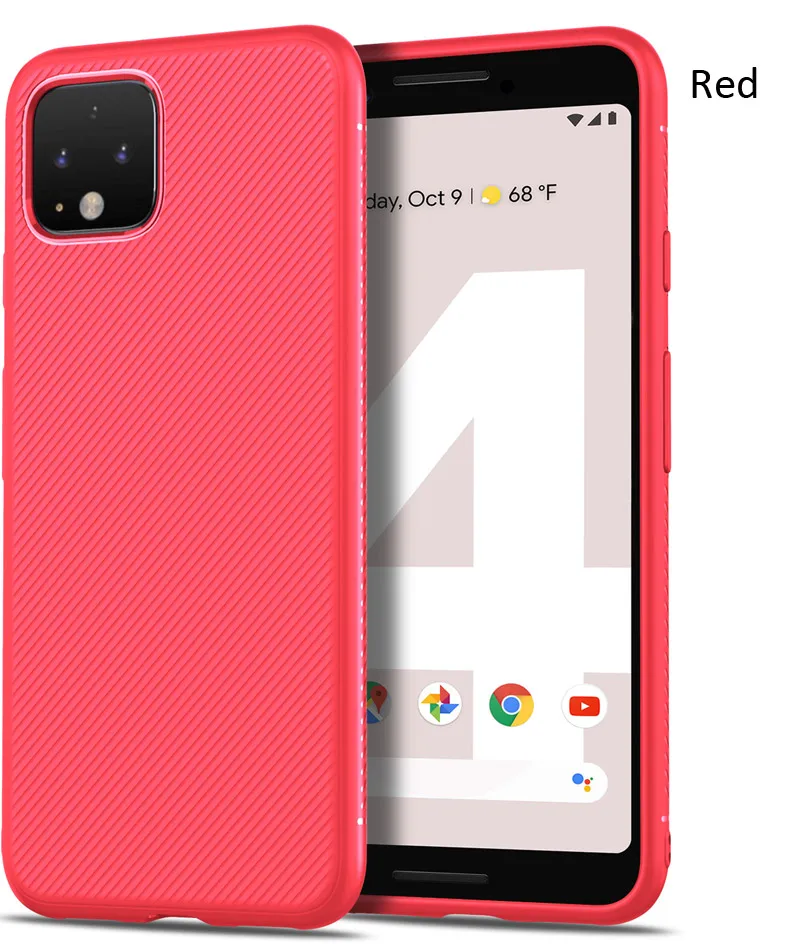 GKK саржевого переплетения твил чехол для Google Pixel 4 XL 3a XL матовый, мягкий, из ТПУ силиконовый чехол - Цвет: Red