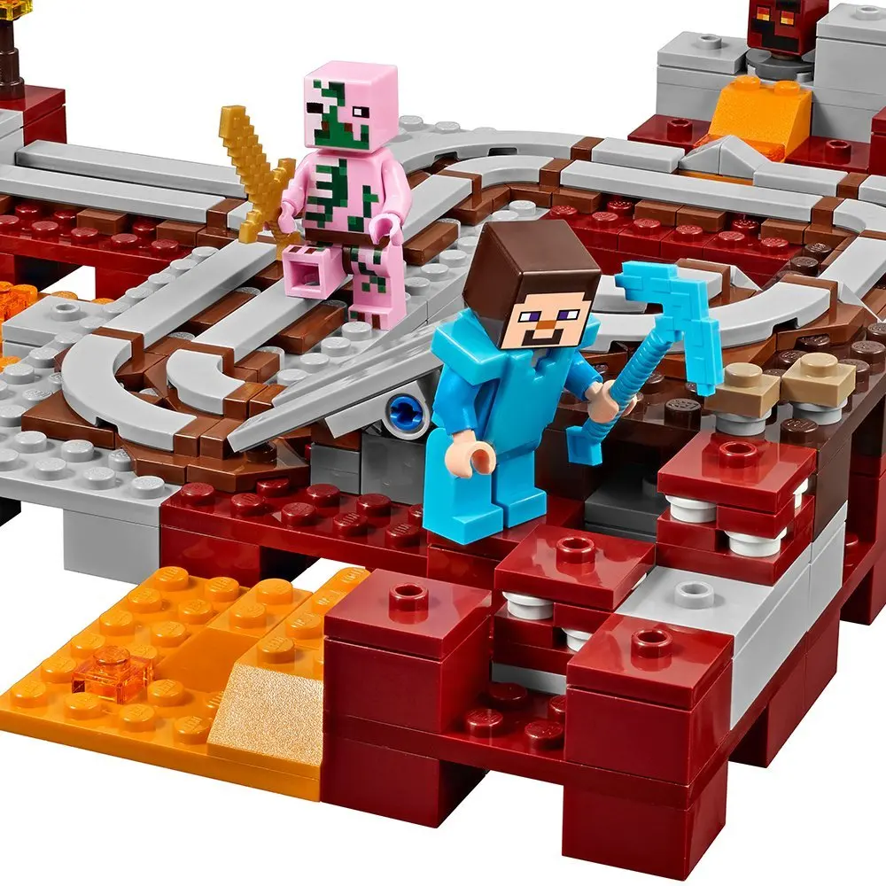 Новинка 2019 конструктор Nether Railway 399 шт LepinING креативные игрушки для детей