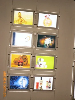 

A4 8 Pieces LED Window Light Pocket Panel Box Estate Agent Display Kit Double Side