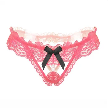 

Lynmiss Sexy Women Panties Lace Pearl Lingerie Women G-String Thongs Panties Intimates Slip Exotic Apparel Sexy Erotic Underwear