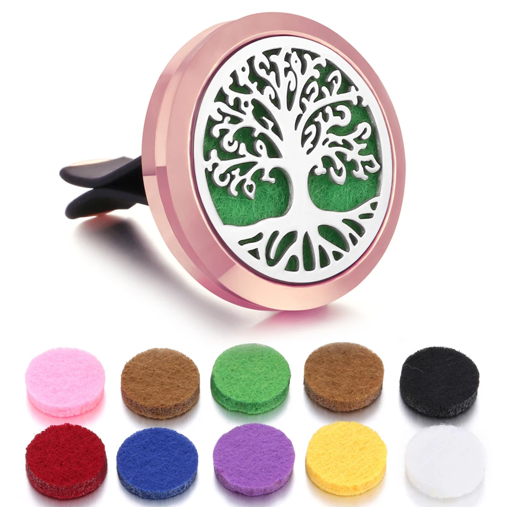 

New Tree of Life Car Perfume Diffuser Clip Air Freshener Vent Essential Oil Diffuser Lockets Aromatherapy Diffuser Accessories