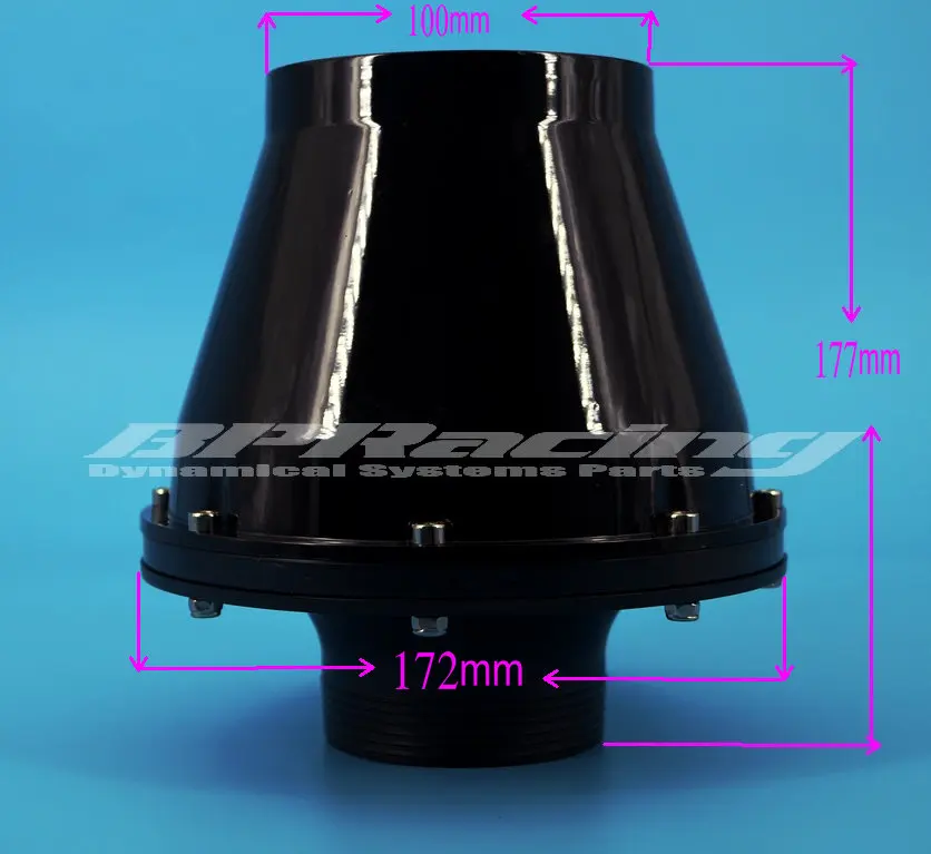 

BPRACING 3" Inch/76mm/overall tall 6.97"inch 177mm/Universal New Round Air Intake plastic Filter Black/can be cleaned repeatedlY