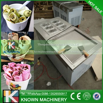 

Free shipping to Russia! Single square ice pan of ice cream roll maker / fried ice pan machine with environmental refrigerant