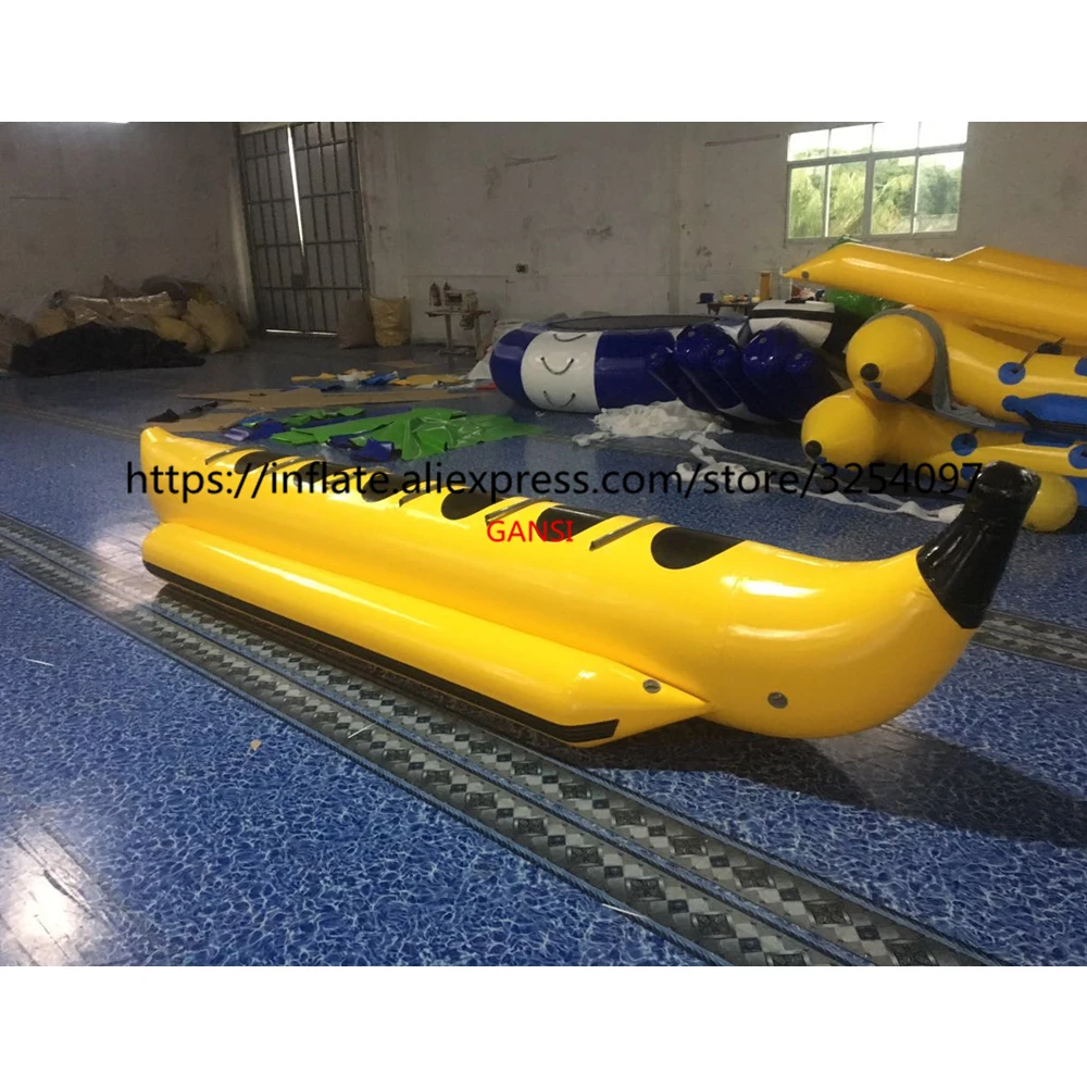 

6 Persons Inflatable Flying Fish Water Tube Commercial Customized Inflatable Sea Banana Boat For Aqua Park