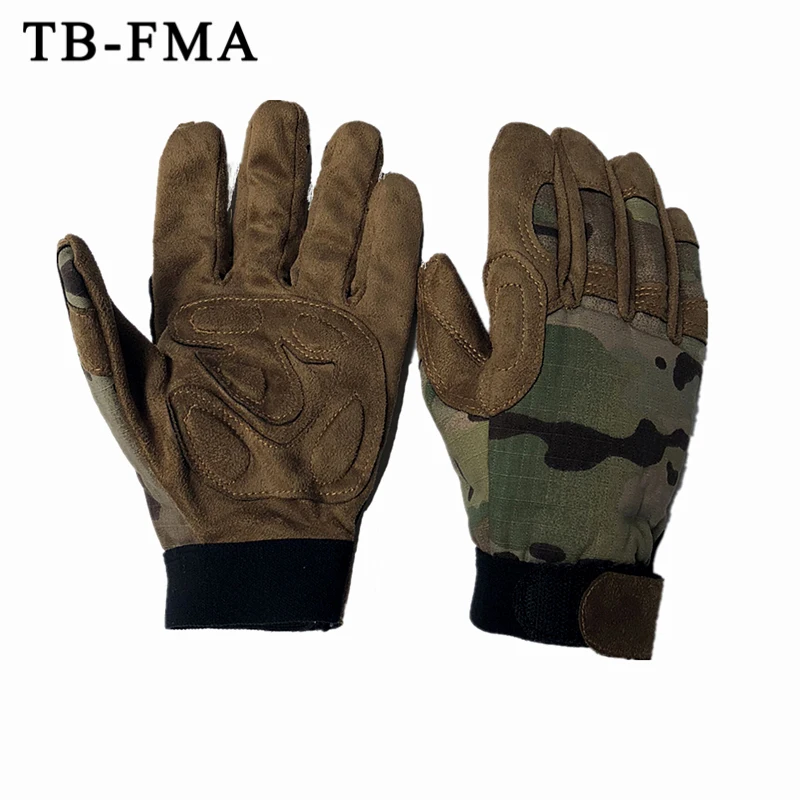 TB-FMA охотничьи перчатки Мультикам Тактические Легкие камуфляжные перчатки для спорта на открытом воздухе Охота страйкбол Wargame - Цвет: Multicam