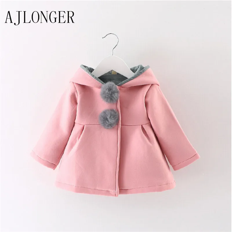 

2016 New Girls Jacket Cartoon Design Cotton Spring Autumn Baby Girl Coat Children Jackets Kids Coat Girls Clothing