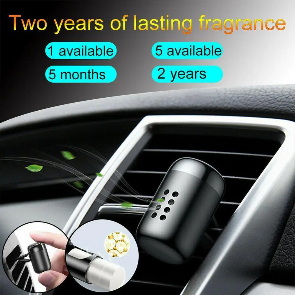 

YATERKU 5 X Solid Aroma Mini Compact Car Freshener mini Ventilator Aroma Portable High-end Long Lasting Upto 2 Years#709y30