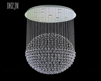 

Modern Crystal Chandelier very big Lamp Lighting K9 Transparent Crystal Lustre led Pendant Lamp Art Gallery Painted