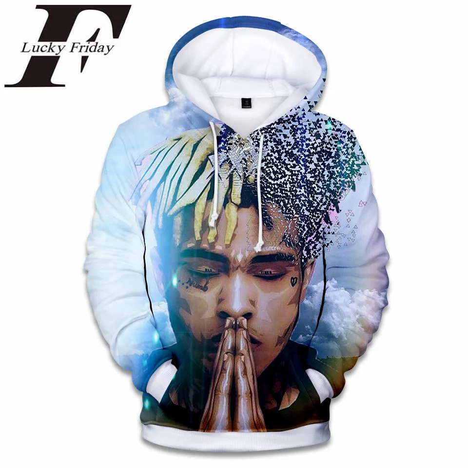 LUCKYFRIDAYF Новинка рапер Xxxtentacion 3D Принт толстовки для мужчин/женщин Мода хип хоп Xxxtentacion мужские толстовки и толстовка одежда