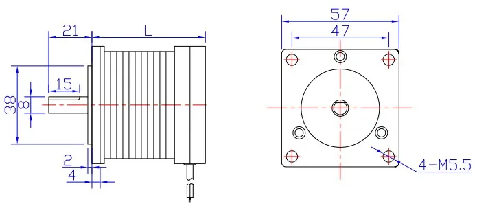 24VDC Nema 23 мотор бесщеточный 210 Вт 3000 об/мин 57 мм бесщеточный двигатель постоянного тока Длина корпуса 115 мм