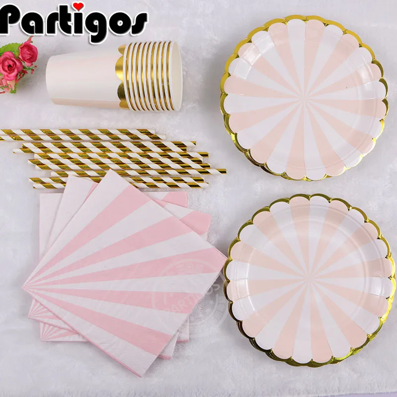 65pcs Pack Baby Shower Birthday Wedding Party Paper Disposable