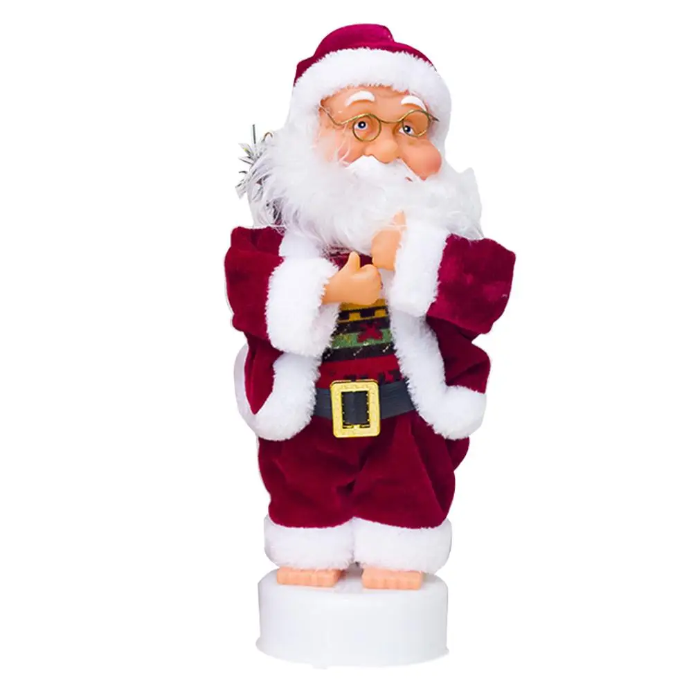 2018 New Electric Santa Claus Shape Music Dolls Funny Toy Ornaments