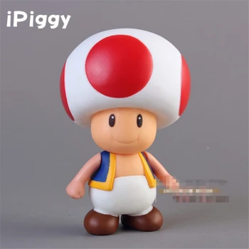 

Free Shipping 9.5cmSuper Mario Bros Mushroom Toad PVC Action Figure Model Toy gift SMFG229