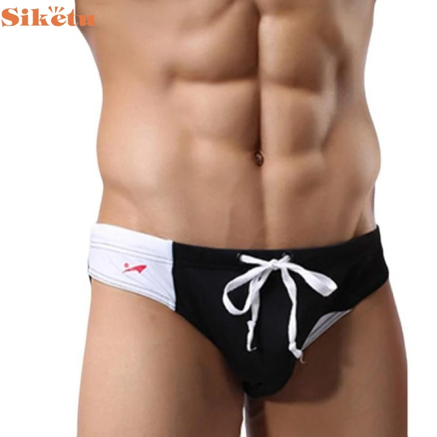 

5 Colors Mens Sexy Underwear Briefs Brave Person Brand Nylon Swim Wear Brief for Man 2017 New Swimwear Bikini Man Dec09