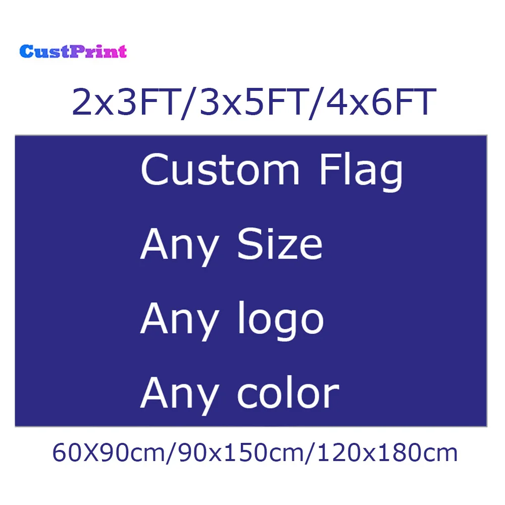 

Any Size Custom Flag Banner Digital Printing 2x3FT 3X5FT 4X6FT DIY Polyester Banner Customize Flags And Banners