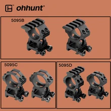 Ohhunt 2 шт. охотничий прицел крепление кольца рок-Твердые 25,4 мм 30 мм трубка с 20 мм верхней рельсы для тактический прицел AK 47 AR15