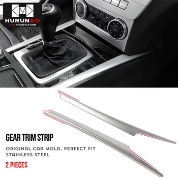 

Console Gear Shift Decal Strips For Mercedes Benz C class W204 08-14 Stainless Steel Water Cup Holder Frame Cover Trim