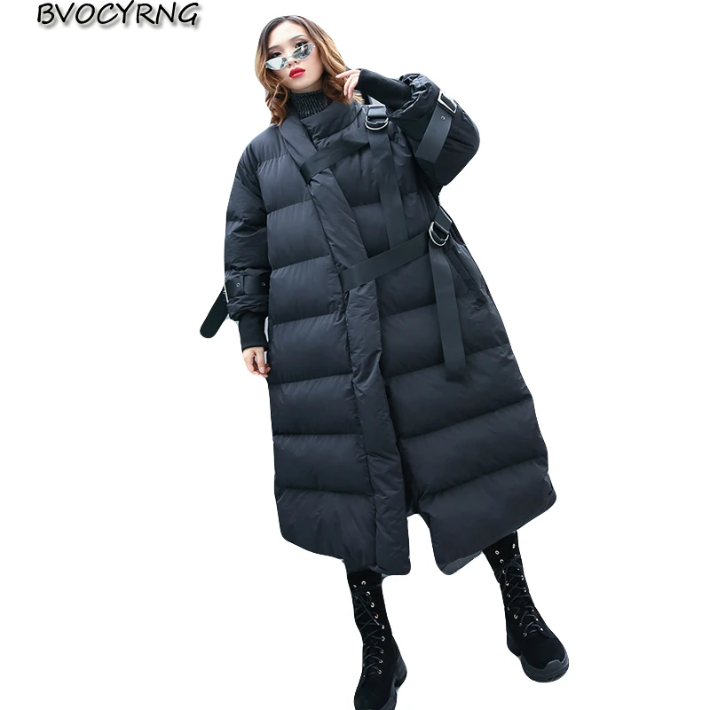 

Winter parka women 2019 new High end Thick warm Cotton jacket Loose Women long jacket Large size Cotton-padded coat female A1091