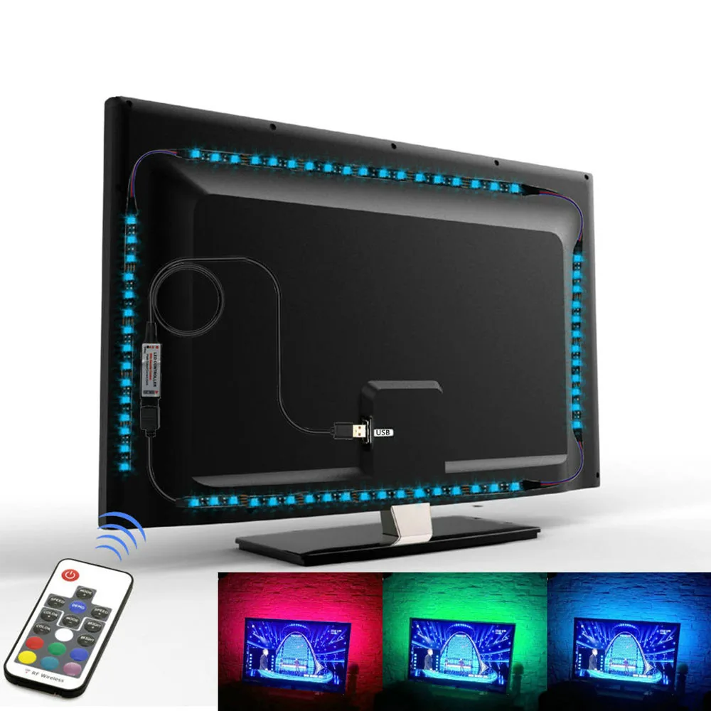 RGB Лента светодиодная для подсветки телевизора 5 В 0 м 1 м|Светодиодные ленты| |