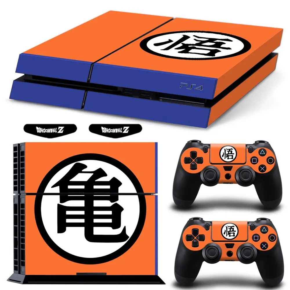 ARRKEO Dragon Ball Супер Сон Гоку виниловая Обложка Наклейка PS4 кожа для sony playstation 4 консоль и 2 контроллера Защитная Наклейка - Цвет: Небесно-голубой