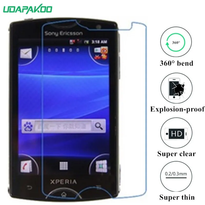 

udapakoo clear Tempered (soft glass) film for Sony Ericsson ST15i Xperia mini Nano Explosion-proof glass Screen Protector