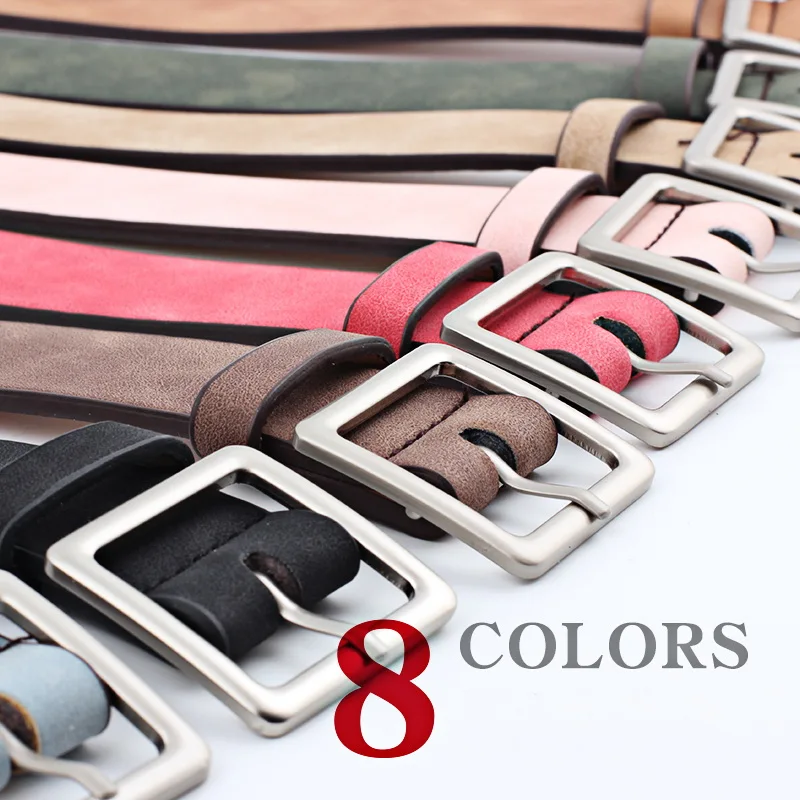 

2018 New fashion female designer belts women high quality Square pin buckle 3cm Wide belt for woman Jeans