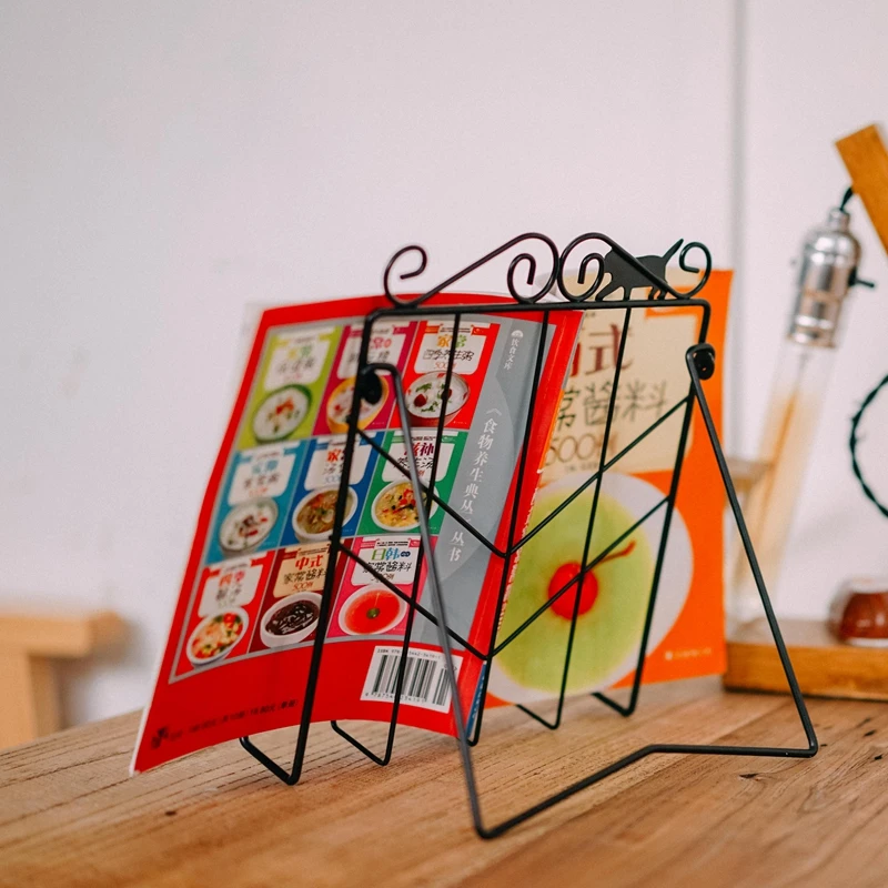 المعادن صحيفة مجلة الرف الإطار حامل قائمة المعادن القط الديكور كعكة حامل كتب 20X25X4 سنتيمتر