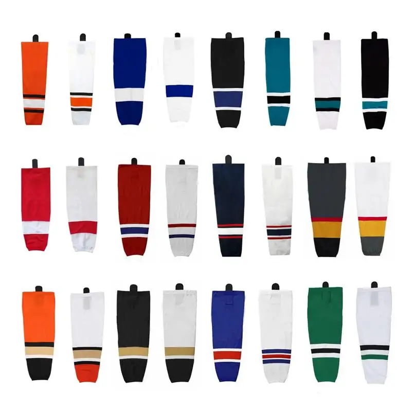 

Free Shipping Ice Hockey Socks 100% Polyester Practice Socks For Team