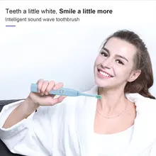 U-kiss синяя Водонепроницаемая IPX 7 электрическая звуковая зубная щетка с щетиной DuPont один ключ для переключения пятискоростного режима очистки