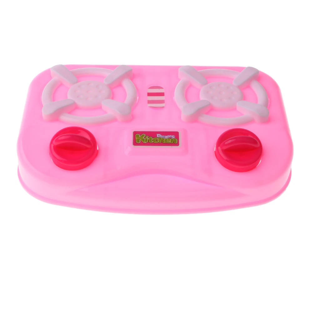 Kids Pink Kitchenware Utensils Set, Cooking Appliance, Food, Plate and Cup Pretend Toys