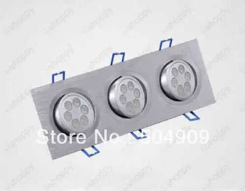 

18W(3*6W) 18-LED Tri-Head Recessed Ceiling Cabinet Down Light Fixture Downlight/Spotlight Bulb Lamp Rectangle AC 110V/220V