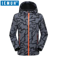 IEMUH Фирменная Новинка Мужская зимняя флисовая куртка уличная Водонепроницаемая камуфляжная термо Кемпинг худи для трекинга походные куртки