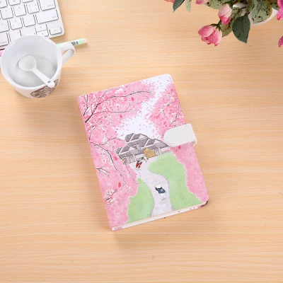 Блокнот Sakura, весенний пейзаж, милый дневник, Joural, кавайный блокнот, канцелярские принадлежности, блокнот, розовый стиль для девочек, школьные принадлежности, подарок - Цвет: Sakura B