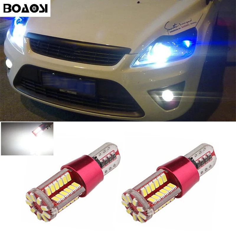 

BOAOSI 2x Car LED T10 W5W No error Wedge Light For Ford Focus 2 1 Fiesta Mondeo 4 3 Transit Fusion Kuga Ranger Mustang KA S-max