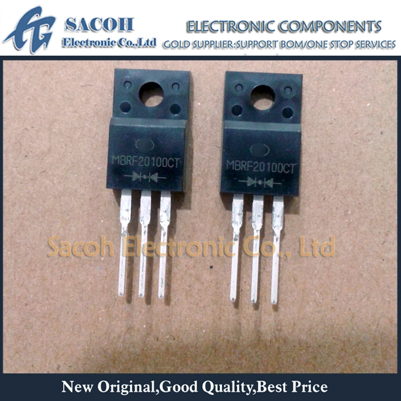 Бесплатная доставка 10 шт. MBRF20100CT MBRF20100 B20100G TO-220F 20A 100 в Schottky барьер диод |