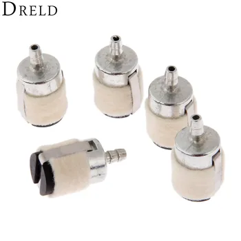 

DRELD 5Pcs/lot Chain saw Brush Cutter Earth Auger Water Pump Parts Cotton Wool Fuel Filter Garden Tool Parts