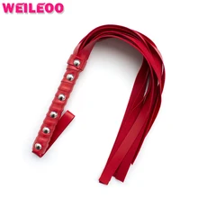 Заклепки красный кнутом flogger порка paddle раб bdsm секс-игрушки для пар, фетиш секс игрушки bdsm связывание удерживающих устройств для взрослых игр