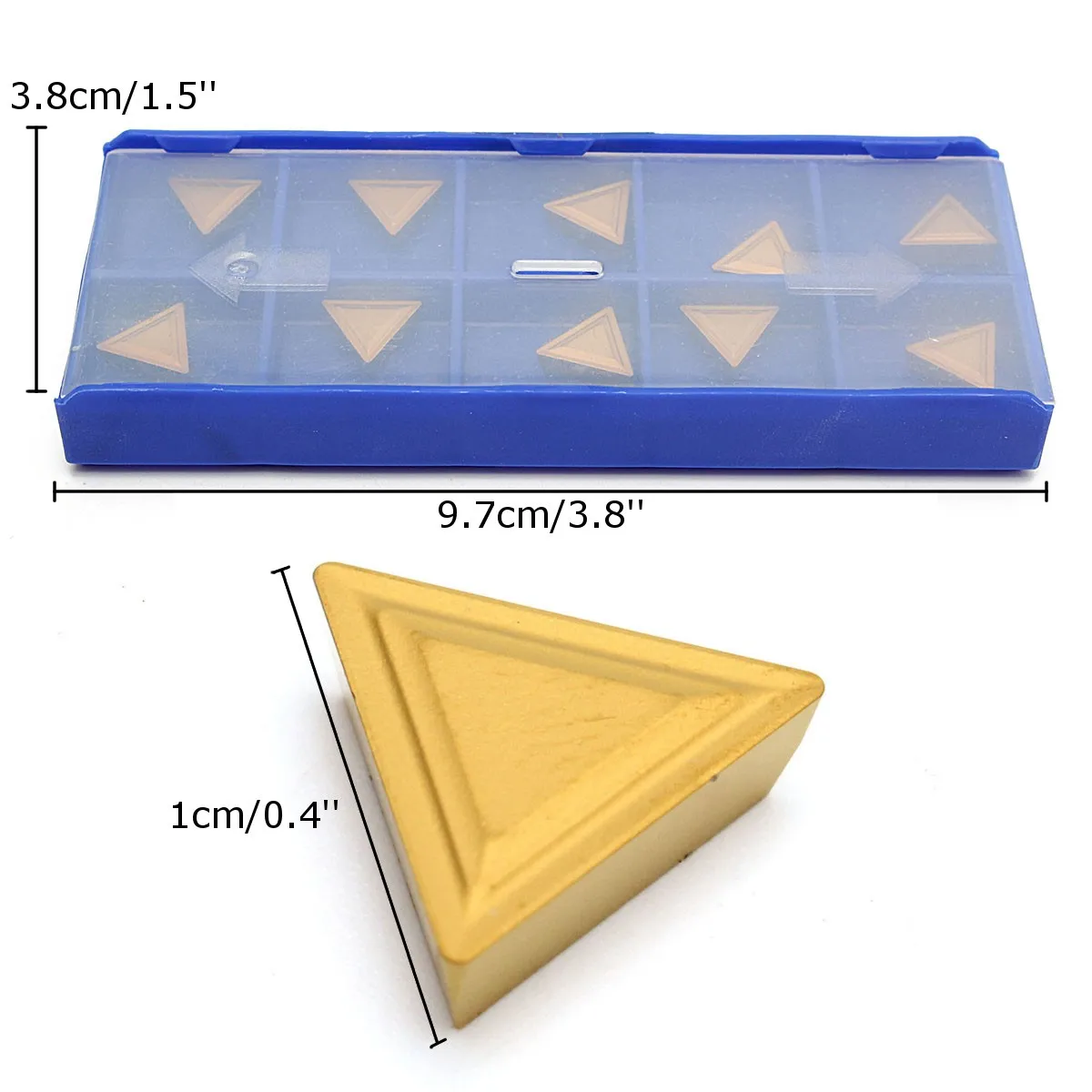 10 шт. TPMR 110304 треугольные вольфрамовые наконечники из карбида золота с коробкой