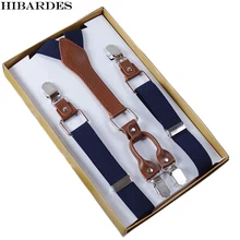 4 Clip Men’s Suspenders Men Braces Supports tirantes For Women Elastic Adjustable Pants Straps Clothing