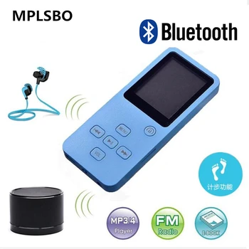 

MPLSBO Bluetooth MP3 MP4 player 8GB 16GB 32GB Hifi MP4 sport player with speaker recorder pen with screen card FM mini Walkman