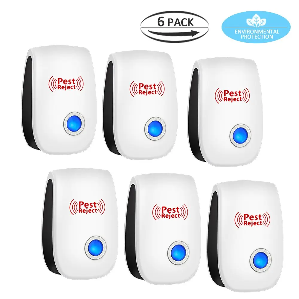 

6Pcs Pest Control Ultrasonic Pest Repeller Mosquito Killer Electronic Anti Rodent Insect Repellent Mole Mouse Cockroach Mice