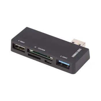 

5 in 1 USB 3.0 HUB & Card Reader Combo Adapter USB 3.0/2.0 Hubs SD TF MMC Card Reader For Phone PC Laptop Surface Pro 3/4