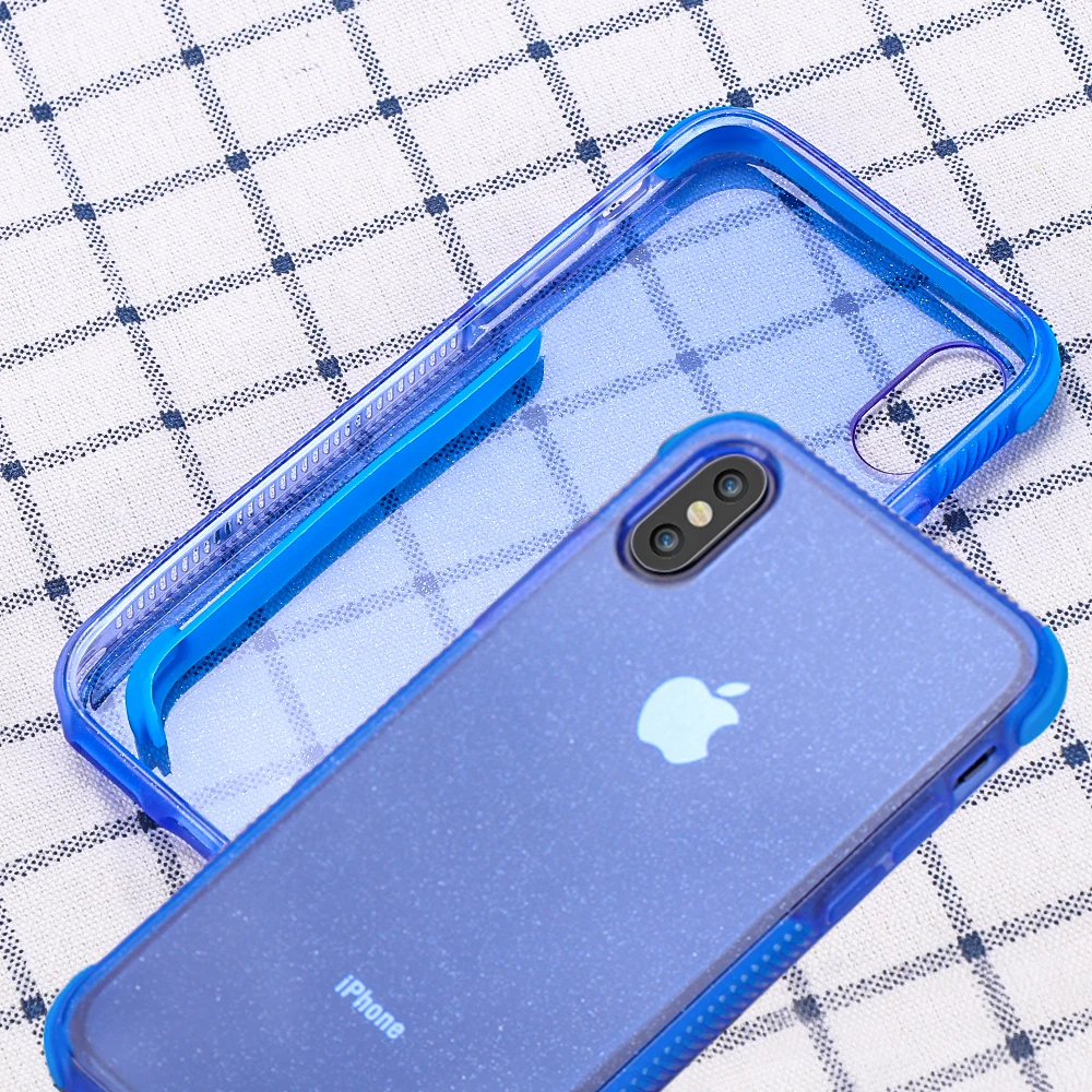 

Clear Glitter TPU case for iPhone 7 8 6 6S Plus X XR XS max Soft TPU Transparent cover protective for iphone 6s phone cases