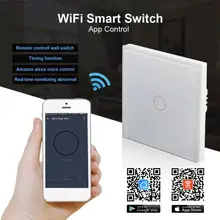 UK plug WiFi Smart Home Switch 220V 1 Button APP Control Work With Amazon Alexa voice
