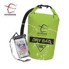 HITORHIHE 15L Водонепроницаемый сухой мешок Открытый Плавательный Кемпинг Рафтинг сумка для хранения с регулируемыми ремнями 5 цветов+ телефон сухой мешок