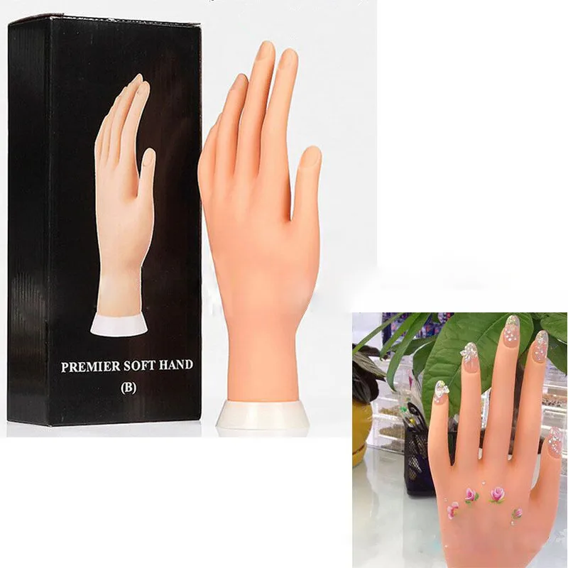 NOQ 1 шт DIY инструмент для рисования, гибкий мягкий пластиковый манекен, модель для дизайна ногтей, поддельный ручной палец для обучения