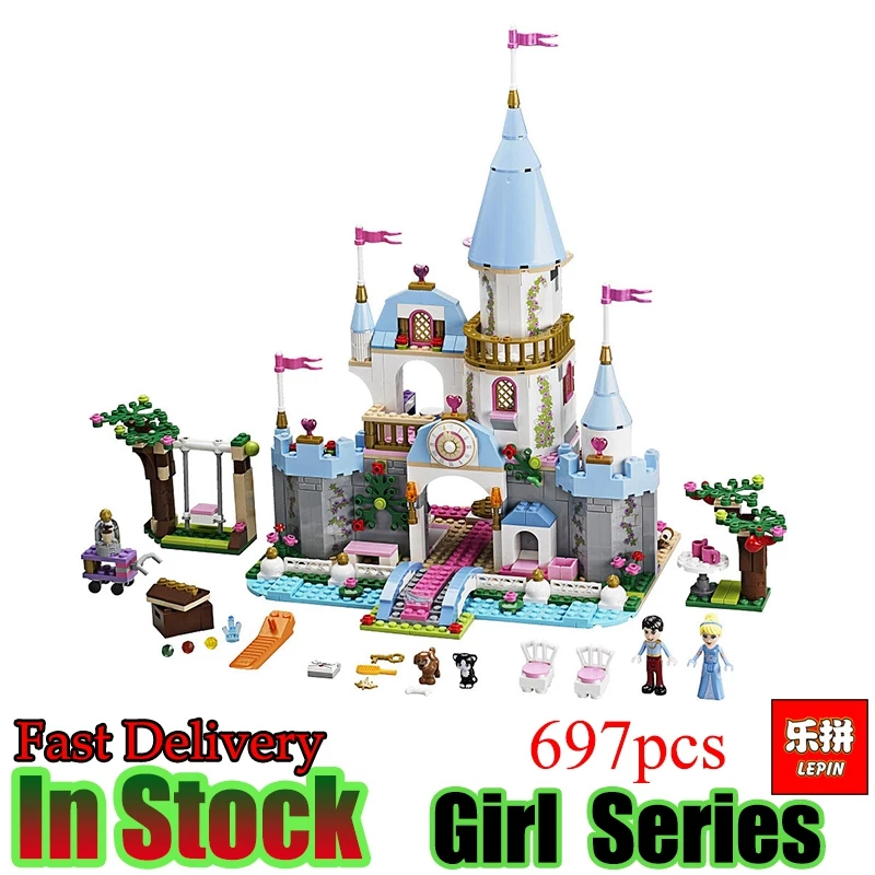

Lepin 25006 Friend 675Pcs Princess Cinderella's Romantic Castle Good Girls Building Block Bricks Prince Charming Toy 41055