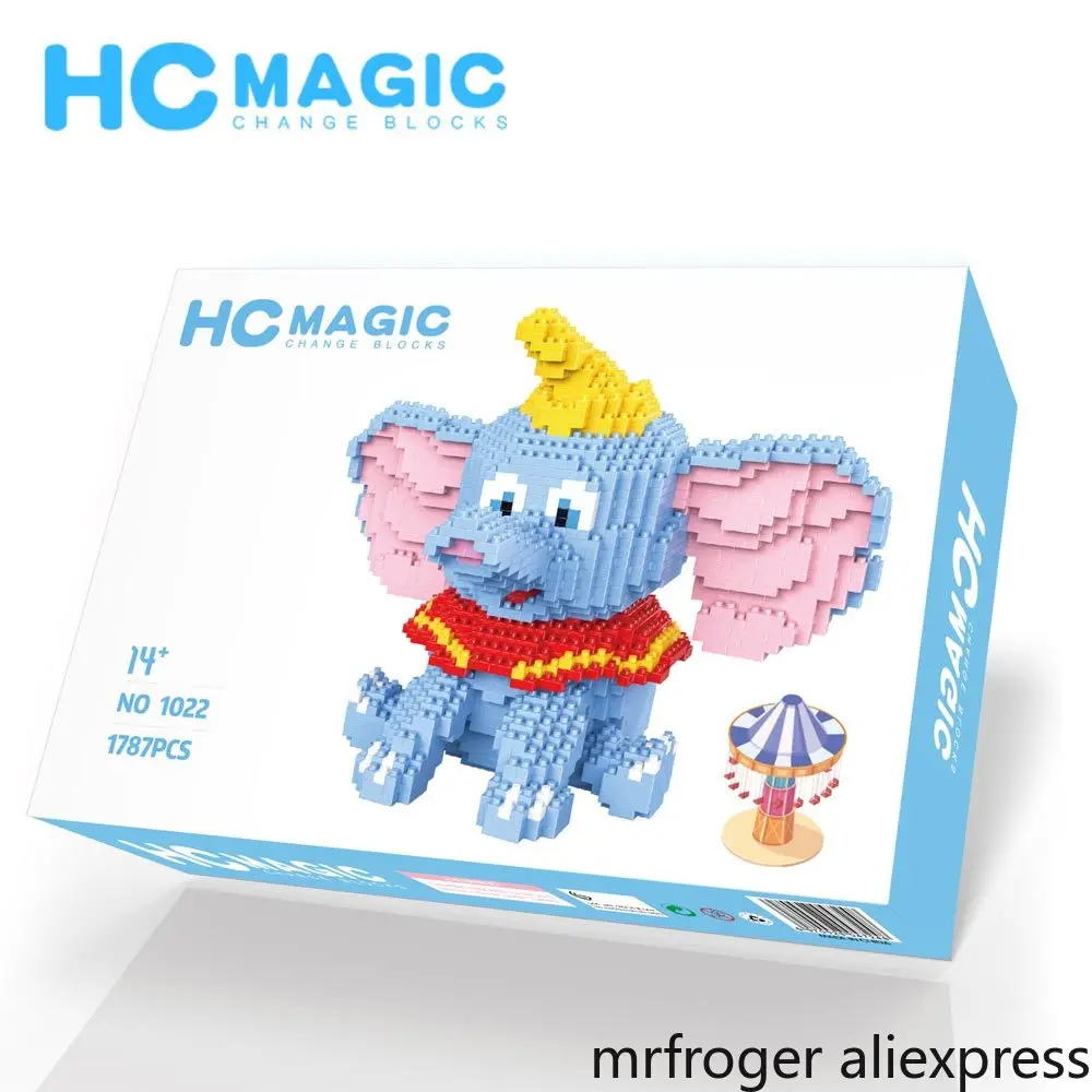 HC MAGIC 1022, Алмазный слон, университетские строительные блоки, детские подарки, DIY игрушки, развивающие подарки, пластиковая фигурка