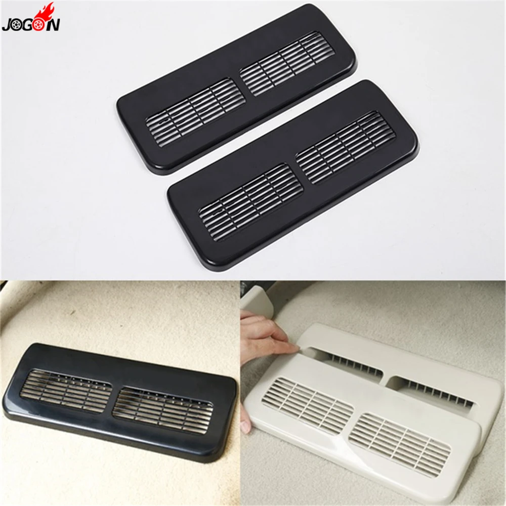 

2pcs Beige & Black Car Interior Seat Below Air Condition AC Vent Outlet Cover Trim Protector For Nissan Patrol Y62 2011 - 2017
